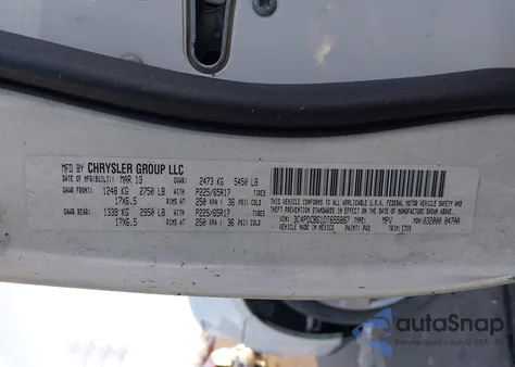 2013 Dodge Journey Sxt z USA, uszkodzony, nr VIN 3C4PDCBG1DT655887